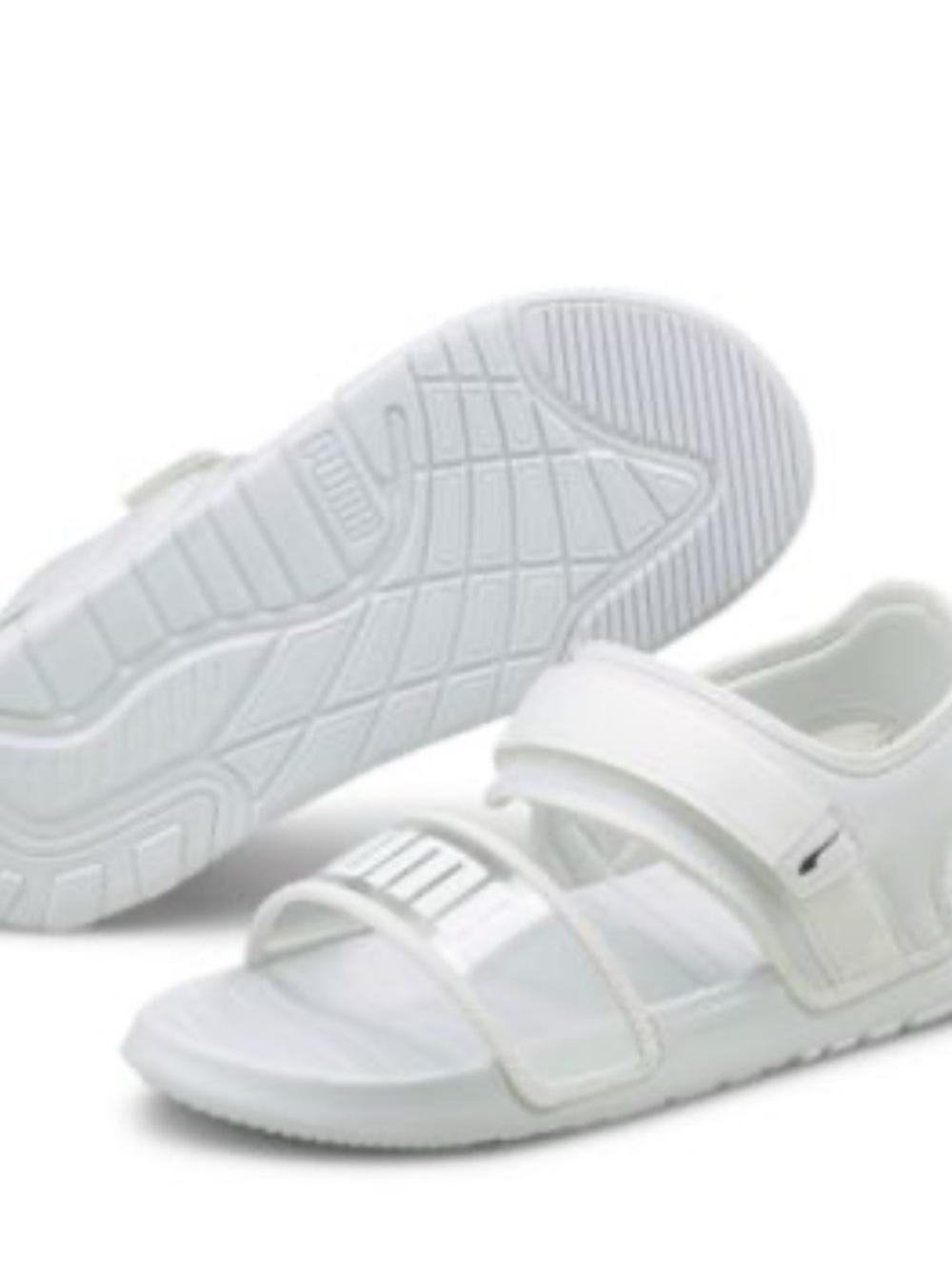 Puma Softride‎ Womens White Silver Dual-Strap Sport Sandal Lightweight Sporty 8